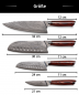 Preview: Set 4A (Chef Knife XL + Santoku Knife XL + Santoku Knife L + Paring Knife S) - Wolfblood RED